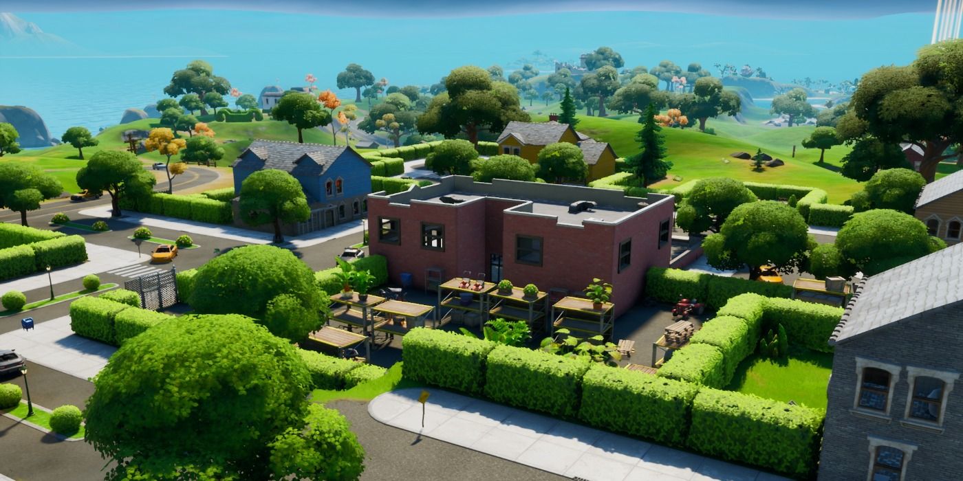fortnite holly hedges aeriel view