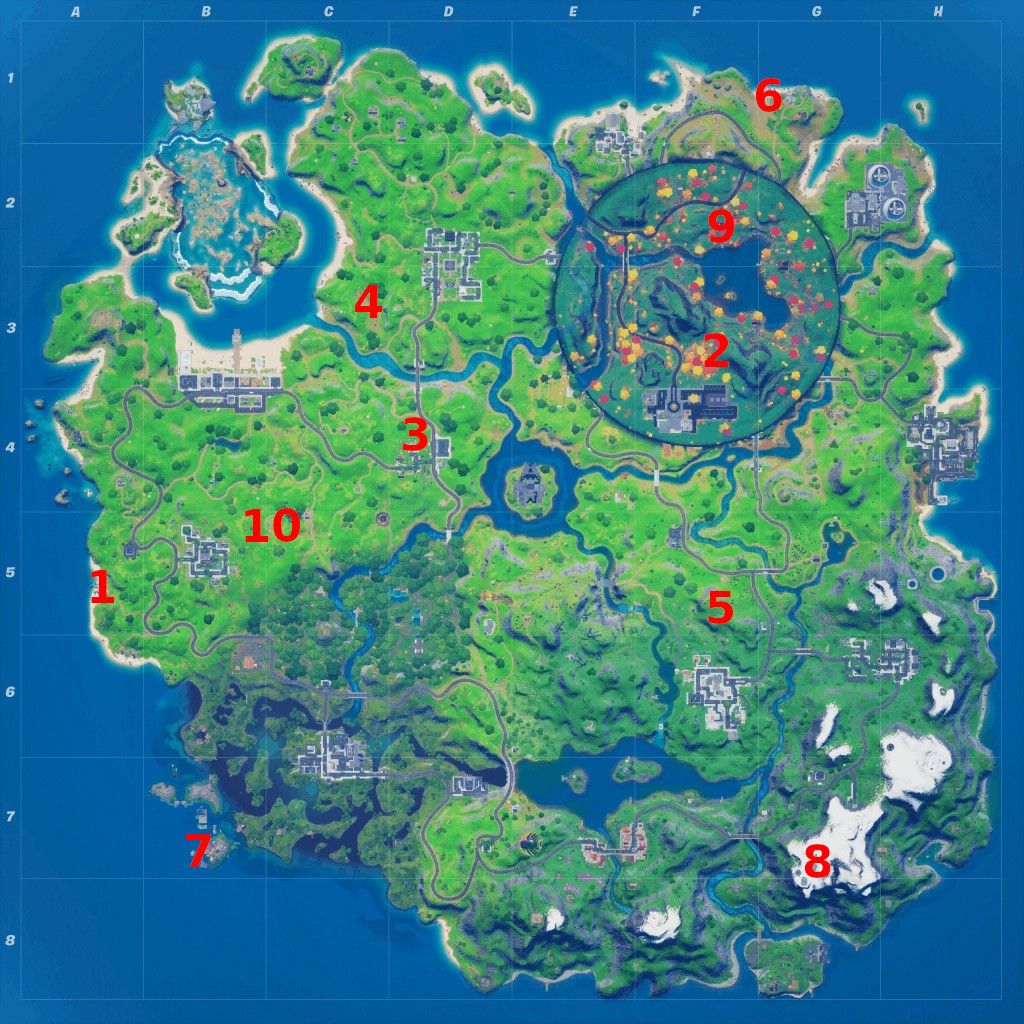 fortnite week 6 xp coin locations