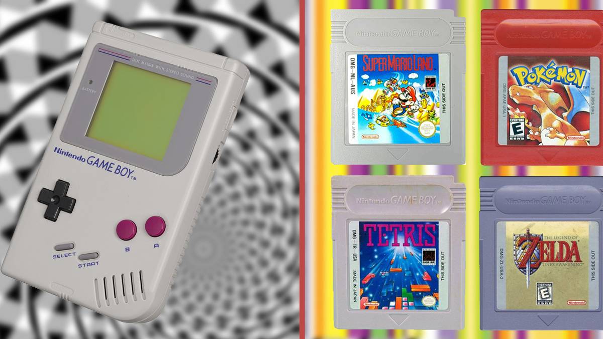 The Nintendo Game Boy and 4 cartridges