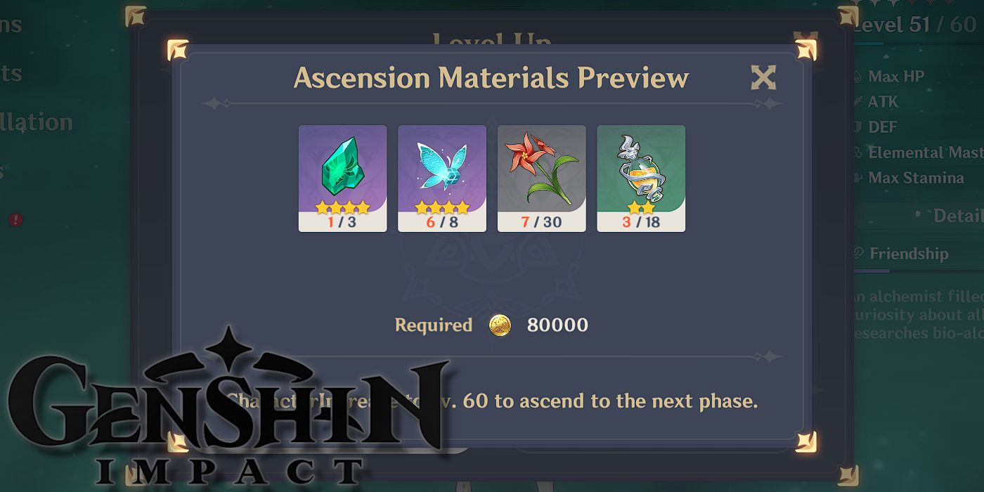 Wanderer Genshin Ascension Stat