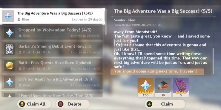 Genshin Impact Klee Gives Last Free Primogem Gift Teases Future Story Quest