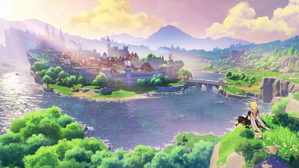 genshin impact look for posters and billboards in mondstadt