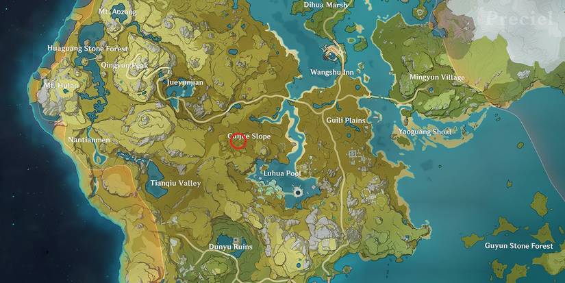 Genshin Impact Cuijue Slope Map