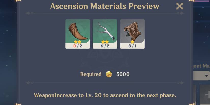 genshin impact ascension materials preview