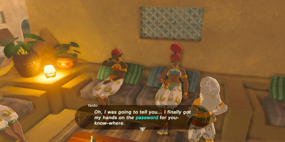 Gerudo discussing passwords in Breath of the Wild