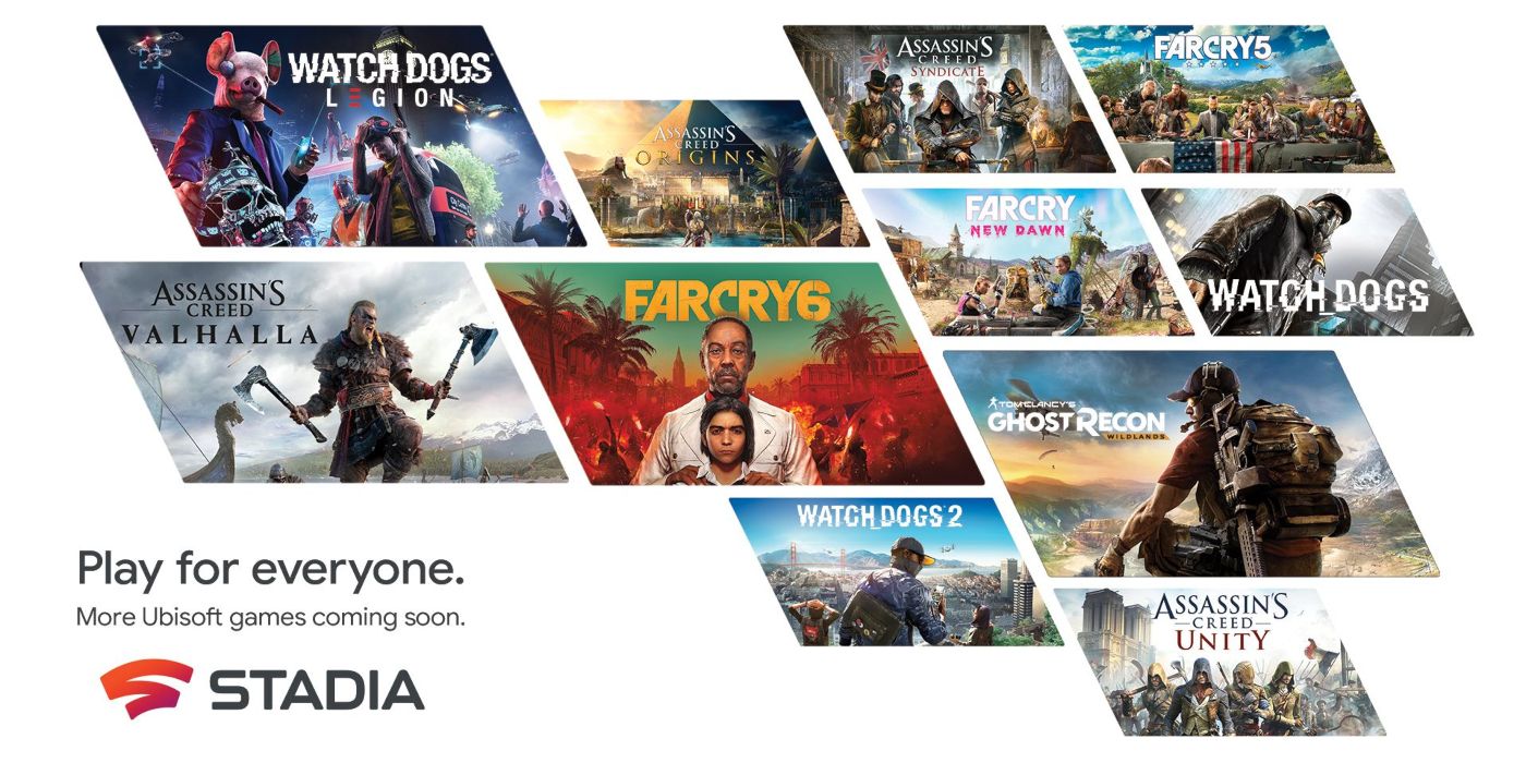 google stadia 15 ubisoft games