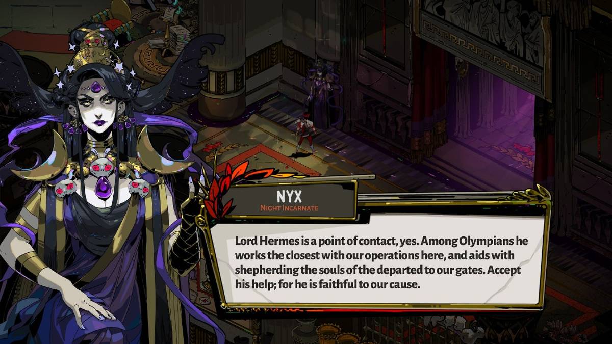 Hades Nyx Hermes dialogue