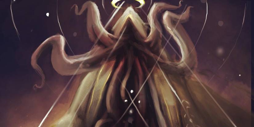 creature with a robe on and tentacles swarming