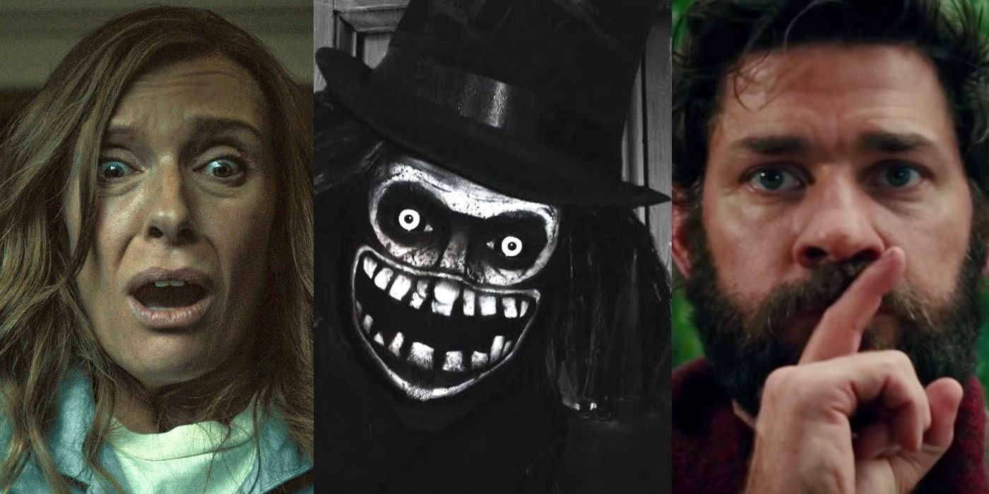 horror film collage hereditary babadook quiet place