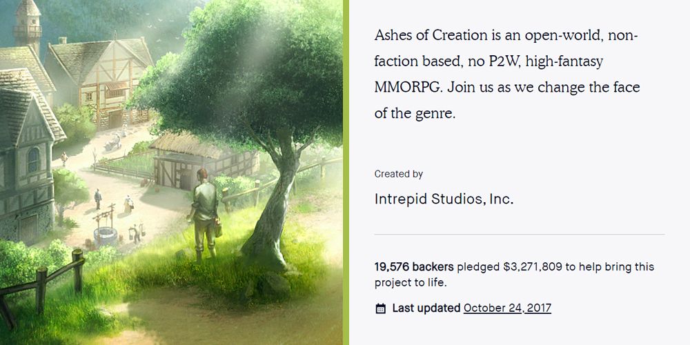 Ashes Of Creation Kickstarter