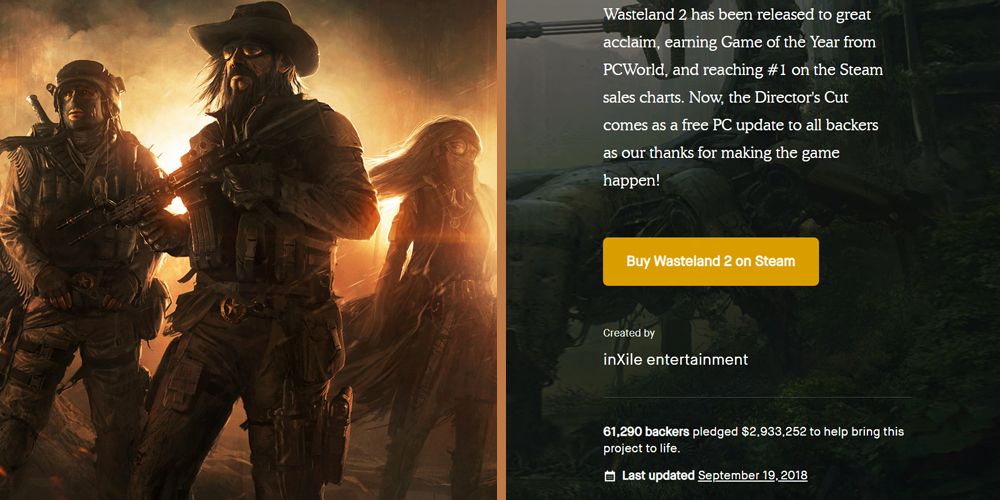 Wasteland 2 Kickstarter