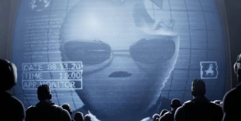 A still from Epic's 1984 Fortnite campaign