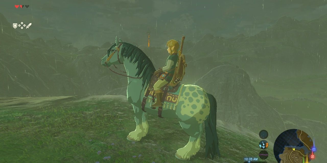 legend of zelda breath of the wild link on a horse