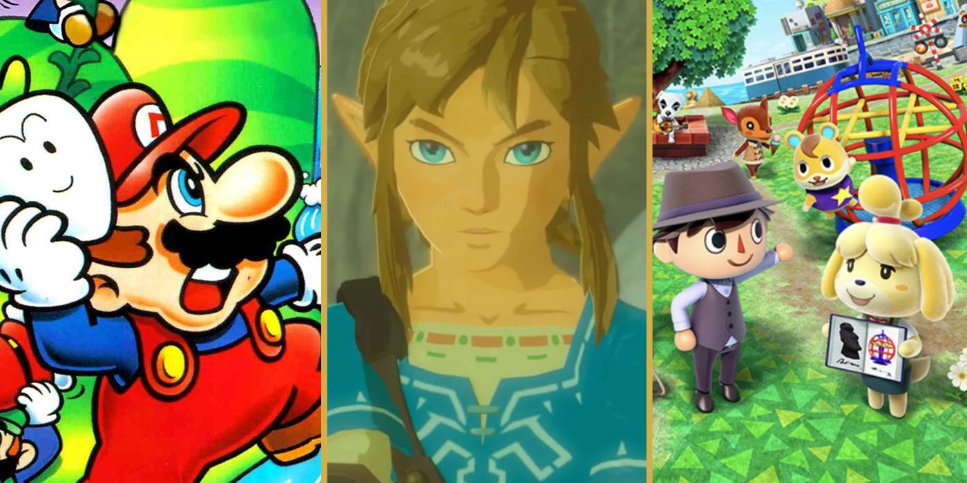 Super Mario Bros. 2, The Legend of Zelda: Breath of the Wild and Animal Crossing: New Leaf