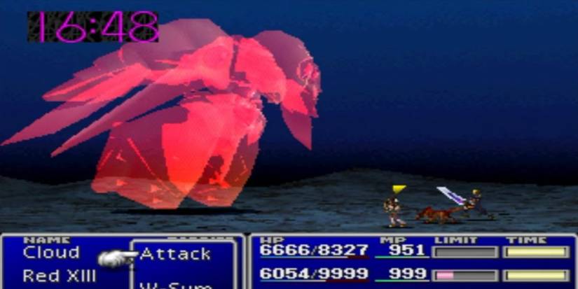 The Emerald Weapon fight in Final Fantasy VII