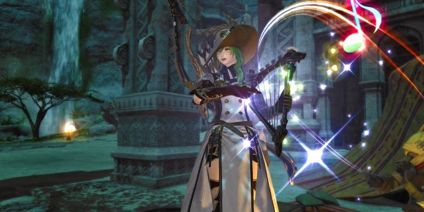 bard playing instrument