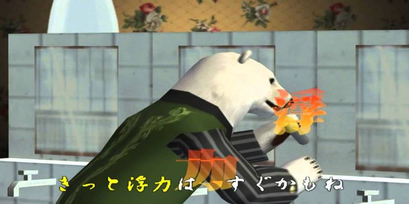 polar bear singing into mic