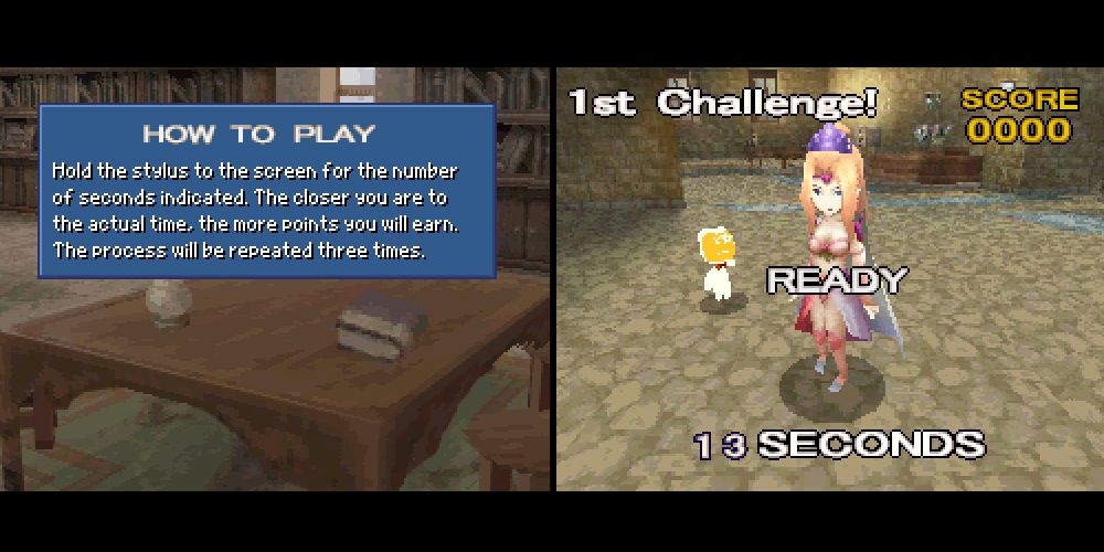 The Rosa's Measured Meditations minigame from Final Fantasy IV on DS
