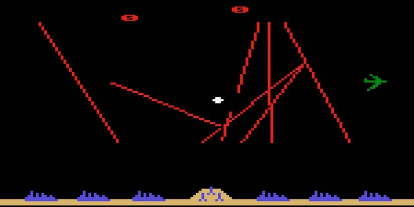 Missile Command gameplay on the Atari 2600