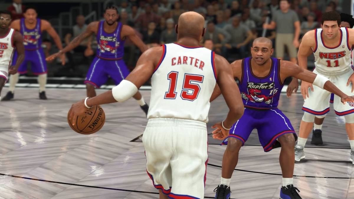 basketball player white jersey carter