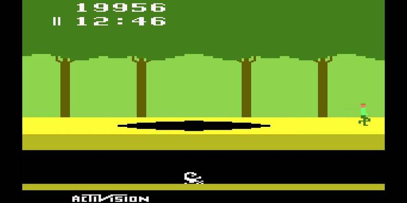 Piffall gameplay on the Atari 2600