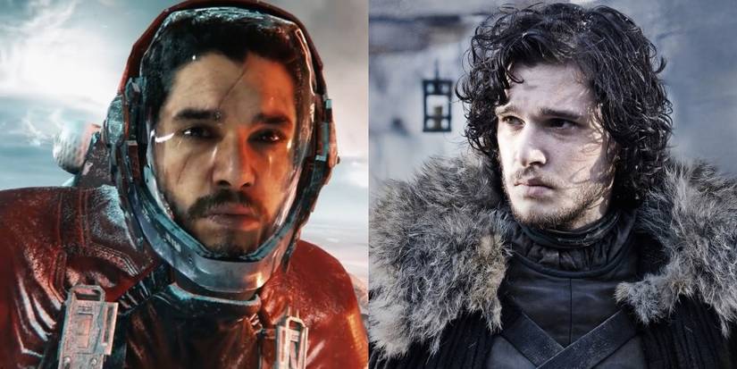 kit harington as jon snow next to his COD character