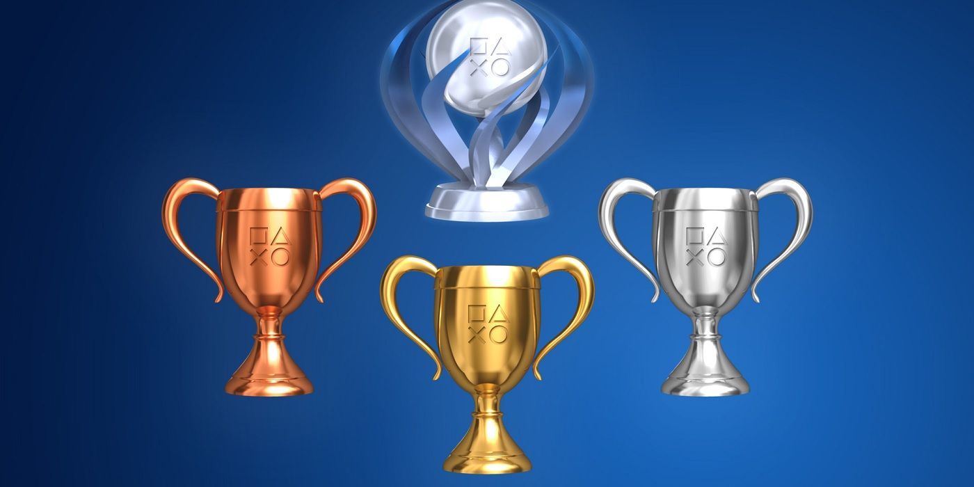 playstation trophies with layout where the platinum is on top