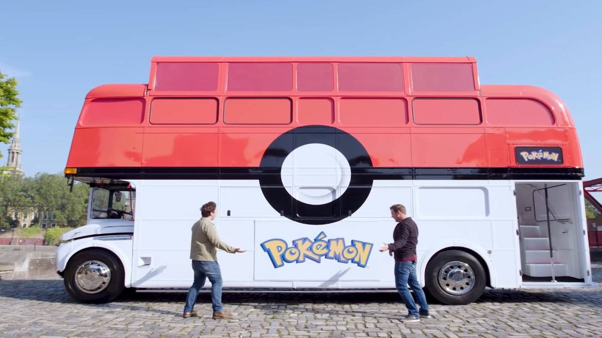 pokemon official double decker bus