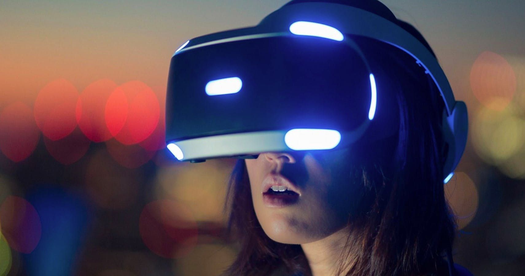 psvr headset woman