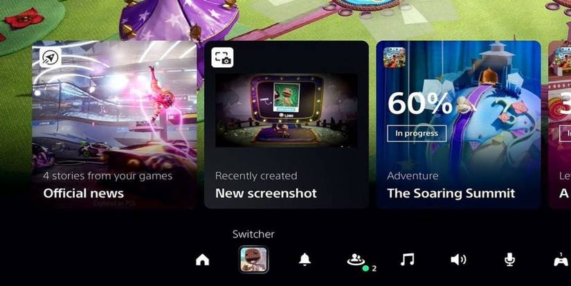 screenshot card ps5 ui