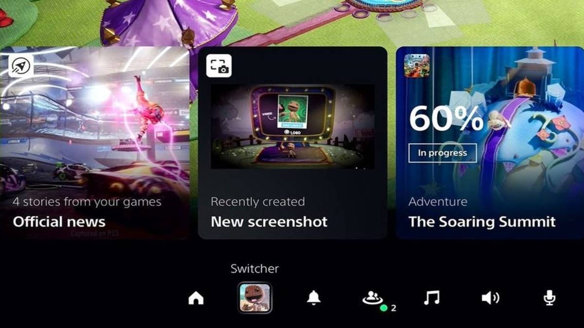 screenshot card ps5 ui