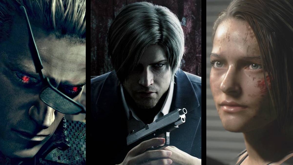 Wesker, Leon, and Jill from Resident Evil