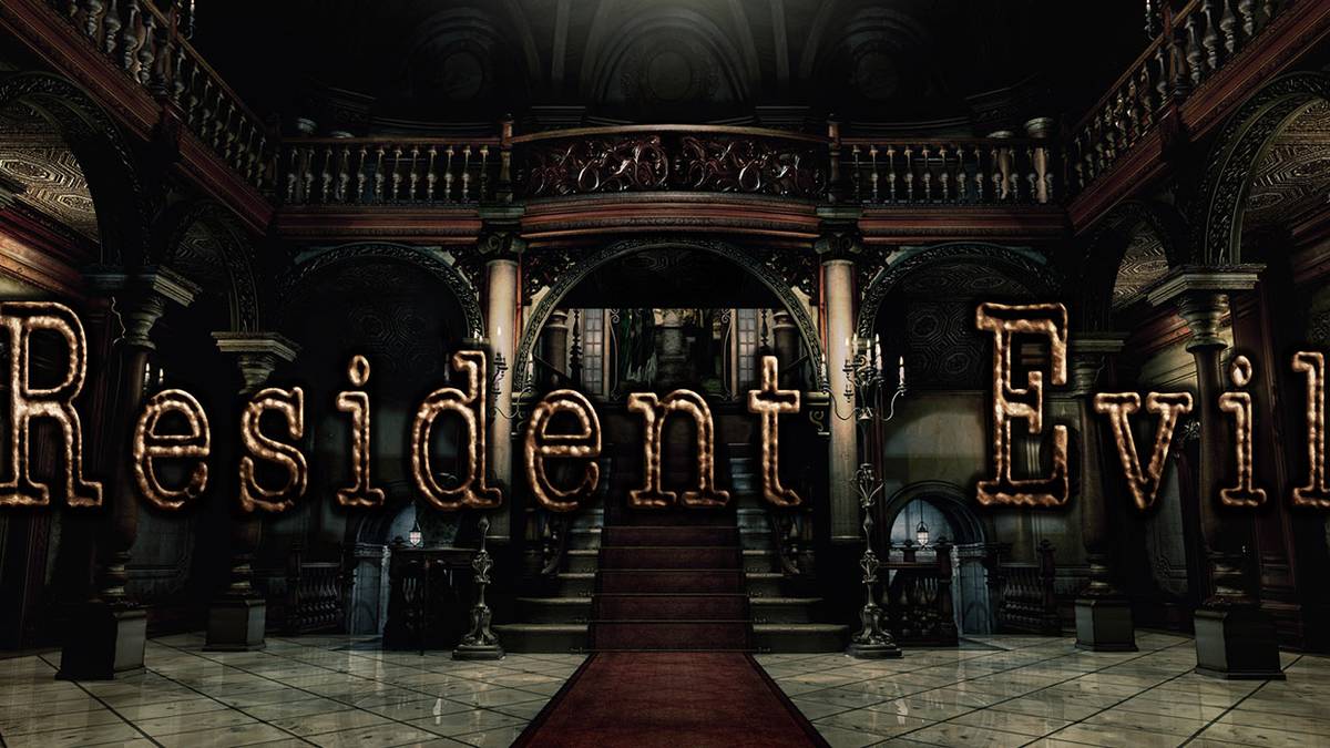resident evil logo mansion foyer