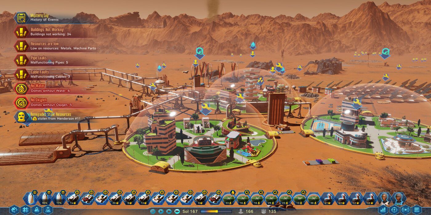 Gameplay footage of surviving mars City Building Games 