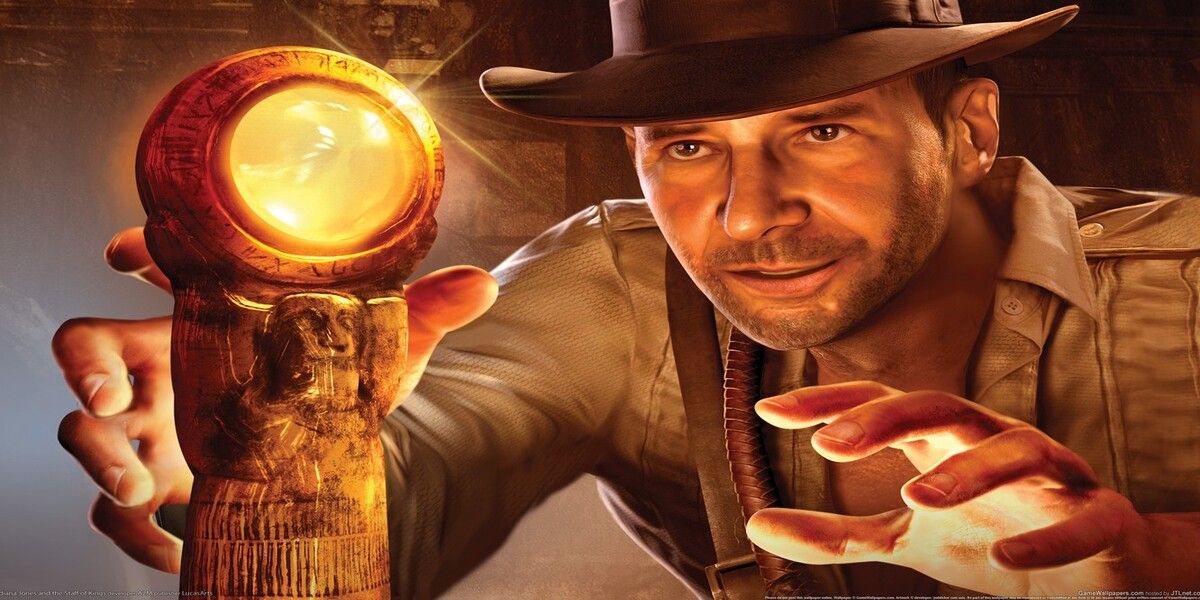 Indiana Jones and the Staff of Kings - Indiana Jones reaching for artefact