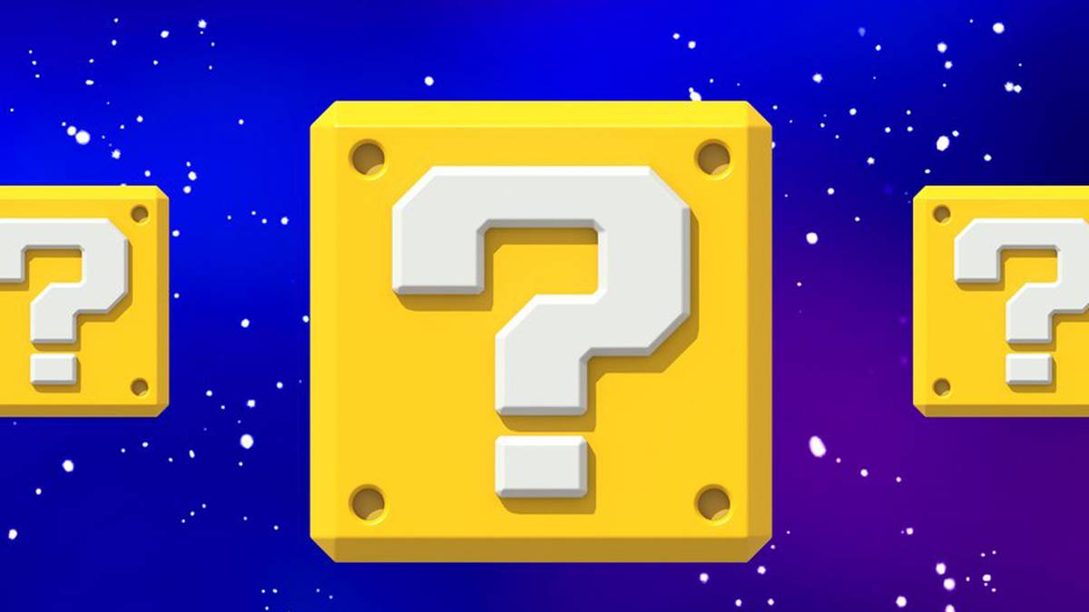 mario bros question block space