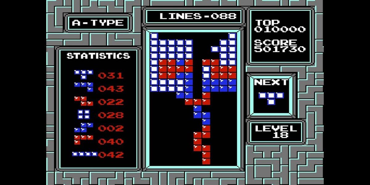 Tetris NES gameplay