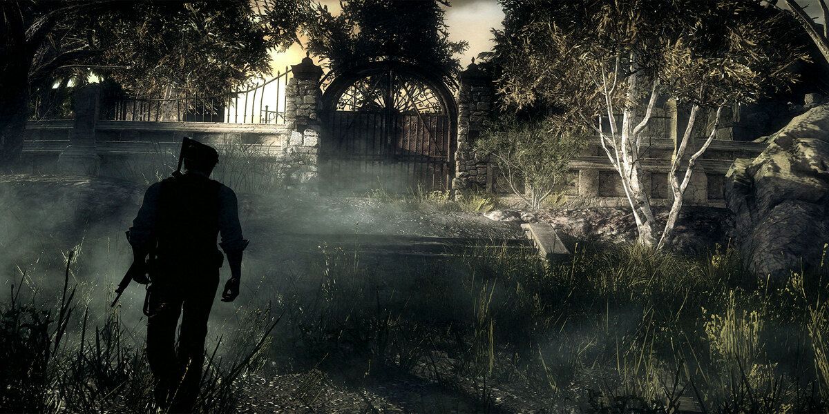 The Evil Within third-person view of atmospheric field