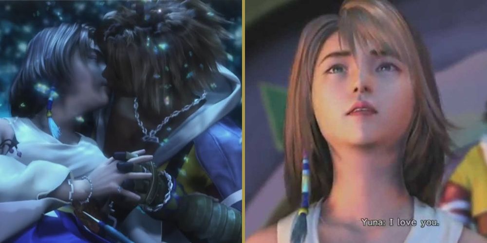 Some of the romantic scenes from Final Fantasy X
