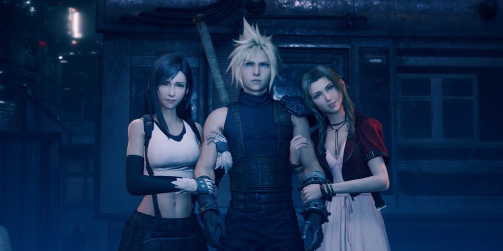 Tifa, Cloud and Aerith from Final Fantasy VII Remake