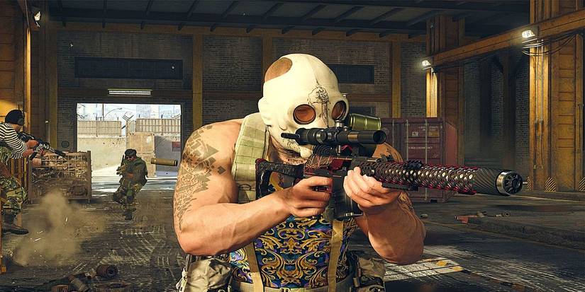 minotaur in gas mask with as val