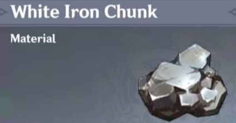 Genshin Impact Where To Farm White Iron Chunks Game Rant