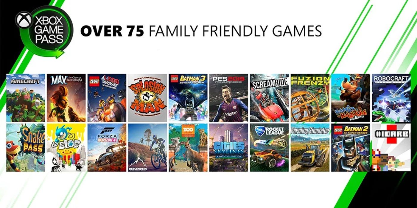 xbox game pass 75 family-friendly games