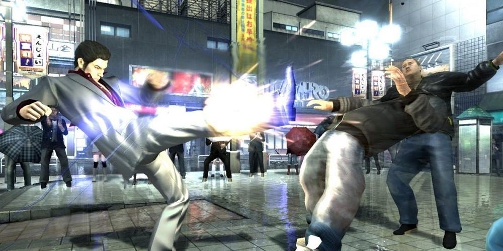 Yakuza 4 Kiryu fighting