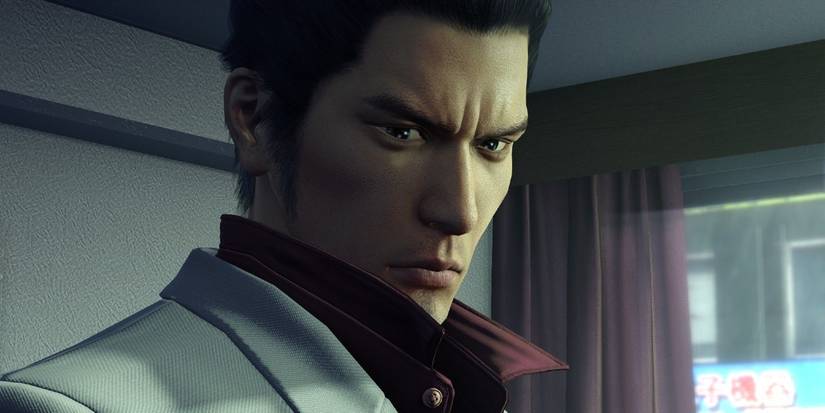 Kiryu looking annoyed
