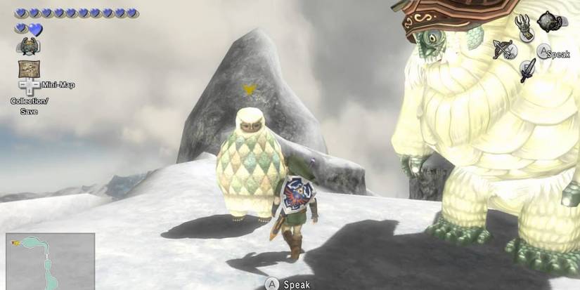 Link Metting A Yeti In Twilight Princess