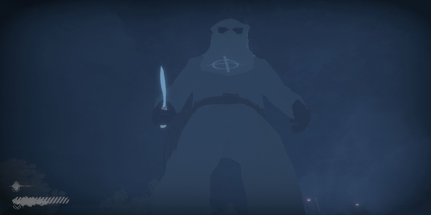 Zodiac standing over the player with a knife