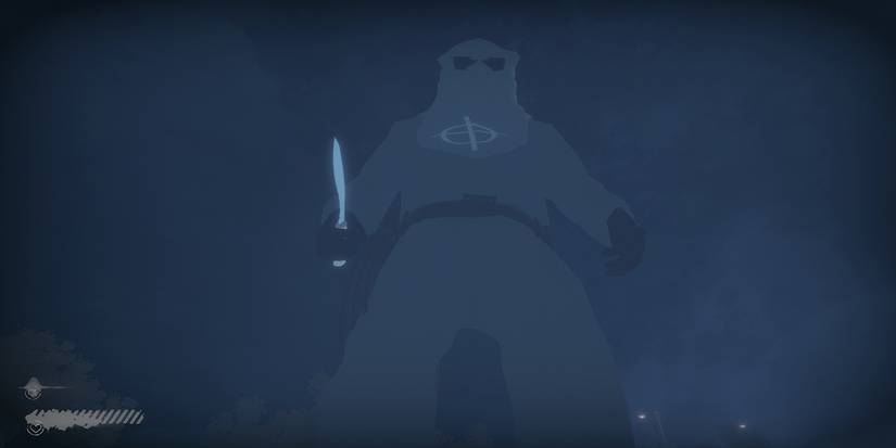 Zodiac standing over the player with a knife