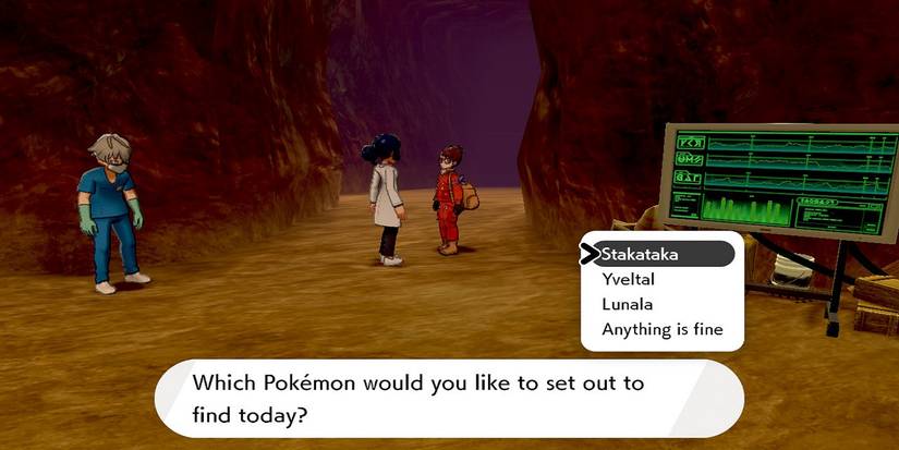 Pokémon Sword & Shield Crown Tundra Dynamax Adventure Legendary Pokémon Selection menu