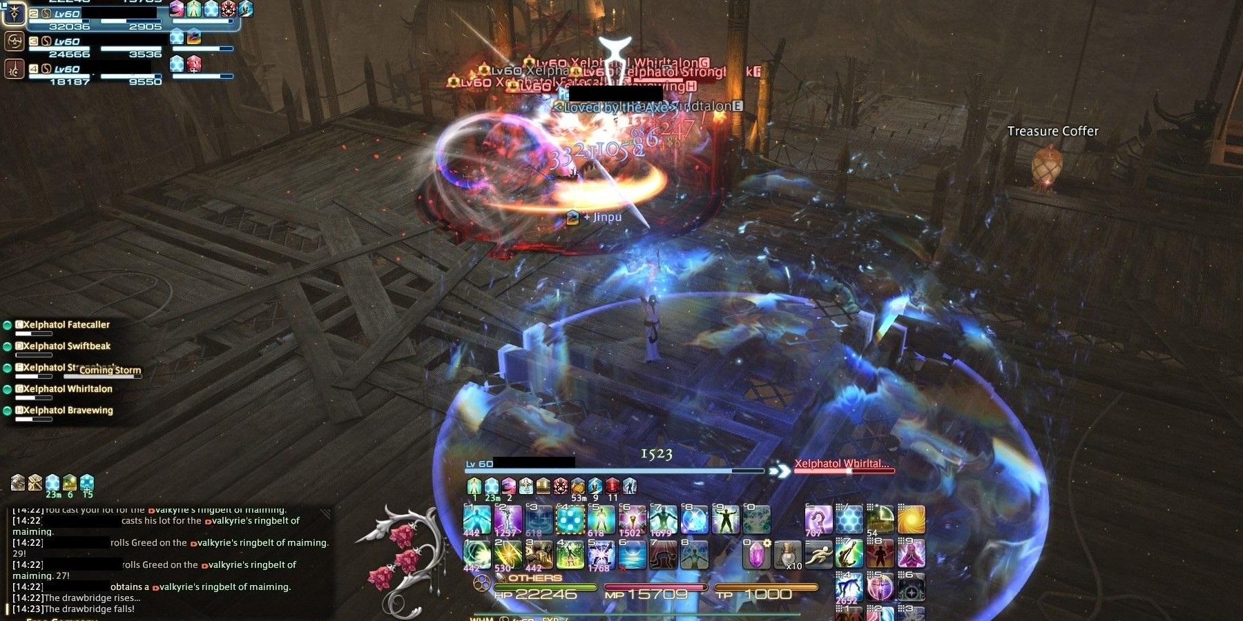 White Mage bubble in dungeon.